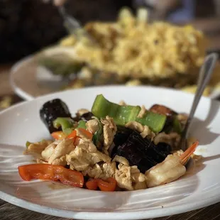Eggplant with chicken!