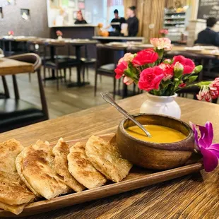 Roti and Curry - a popular dish there. roti was buttery, not the fluffy type we preferred, but the curry sauce was really good (10/2024)