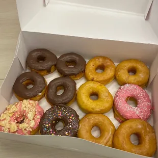 a box of assorted donuts