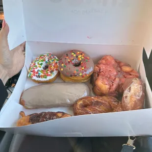 an open box of doughnuts