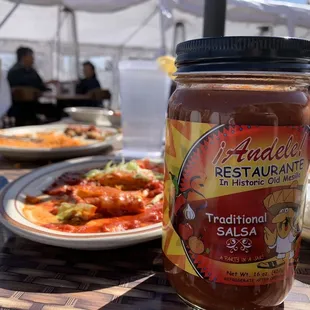 You can buy their salsa and their green and red sauces to go!!