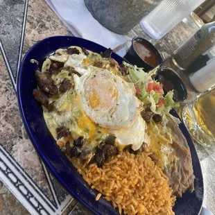 This was the beef enchiladas w/ green sauce!  The best service and enchiladas I've ever had!  Thank you