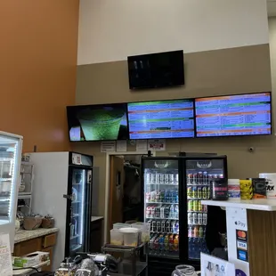 a variety of vending machines