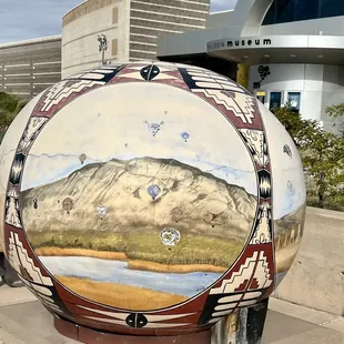 Outside the museum art