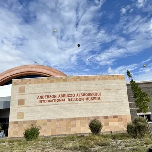 The entrance building signage