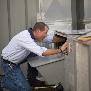 David working on RTU