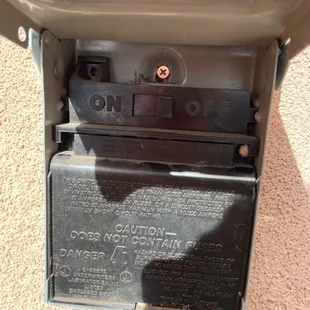 The switch that the technician broke