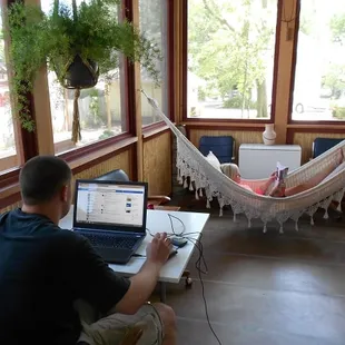 Relax or work in screened porch