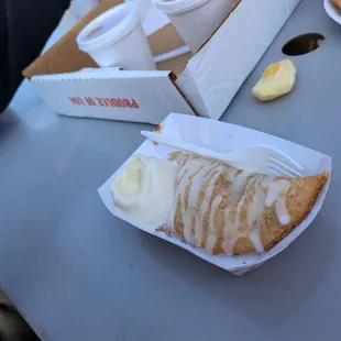 Apple pie with ice cream from the concession.
