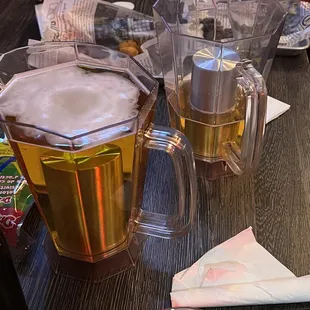 Pitchers of beer