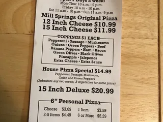 Mill Springs Pizza Express