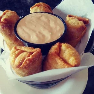 Irish egg rolls, nice presentation but not a super great flavor.