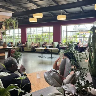 Inside eating area, self serve.