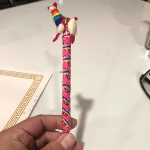 Llama themed pen