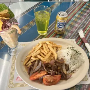 Lomo Saltado and Leche de Tigre