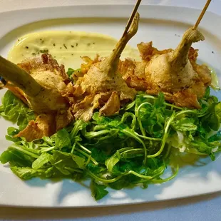 Lemony fried artichokes with aioli