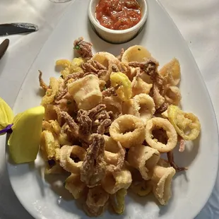 Fried calamari with house-made sauce