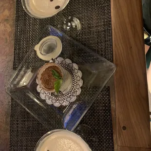 Our second round of espresso martini and tiramisu.