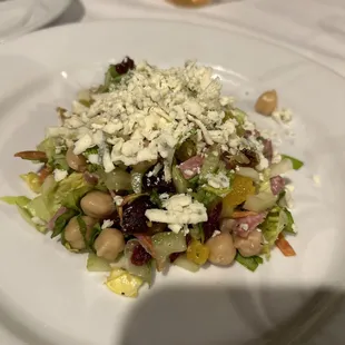 Minced salad, not a fan.