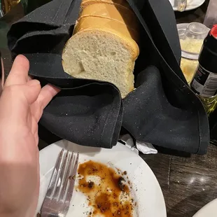 Bread for the table. Olive tapenade is really good!