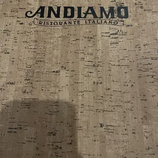 Menu cover