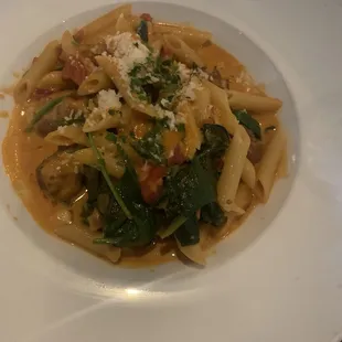 Penne with Spicy House-Made Lamb Sausage or Grilled Redbird Chicken