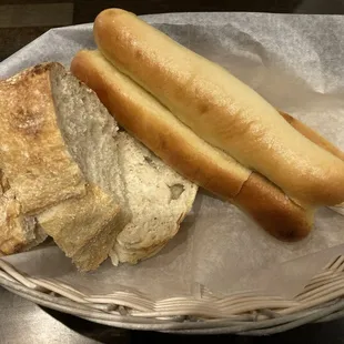 Complimentary bread basket