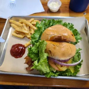 a tray of food