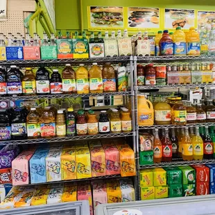 a variety of beverages