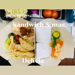 a sandwich and mashed deli