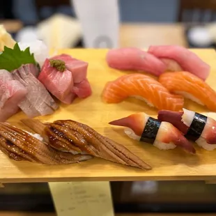 a variety of sushi