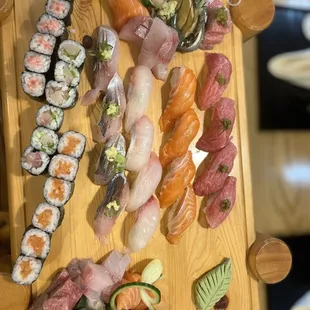 Sushi and sashimi for 4