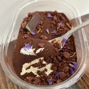 Coffee wine Tiramisu ($12)...be aware they charge 3% fees on cards!!! Tiramisu was good, but still a bit expensive