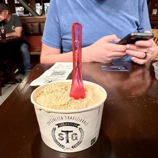 Biscotti flavored gelato