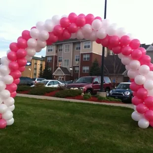 Swirl arches can be make in many different sizes for indoors or out.