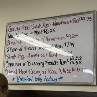 The specials and great prices!