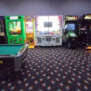 Arcade games on the east end.