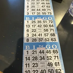 Bingo card
