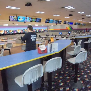 Looking across the lanes from the south side...