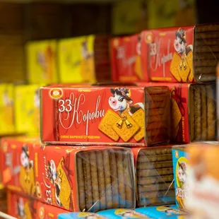 European selection of sweets, cookies.