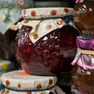 European jam or jelly choices