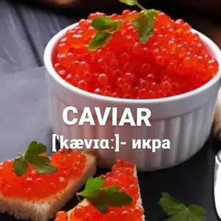 European style caviar.