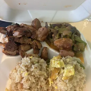 Lunch Combo Plate (sinangag &amp; two entrees)