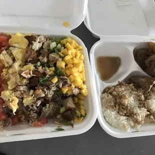 Binagoongan and combo meal with adobo