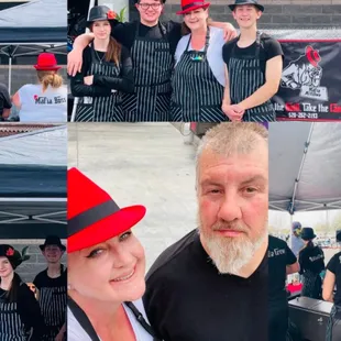 a collage of photos of the team