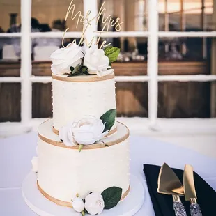 Our beautiful red velvet wedding cake courtesy of AndreaMarie Bakes!!