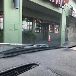 the front of the restaurant