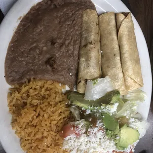 a plate of mexican food