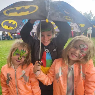 Rain or shine,  it's always face paint time!!