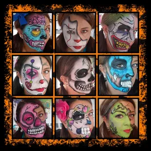 Halloween faces
